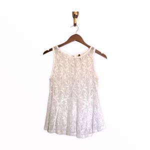 Stetson Lace Peplum Top